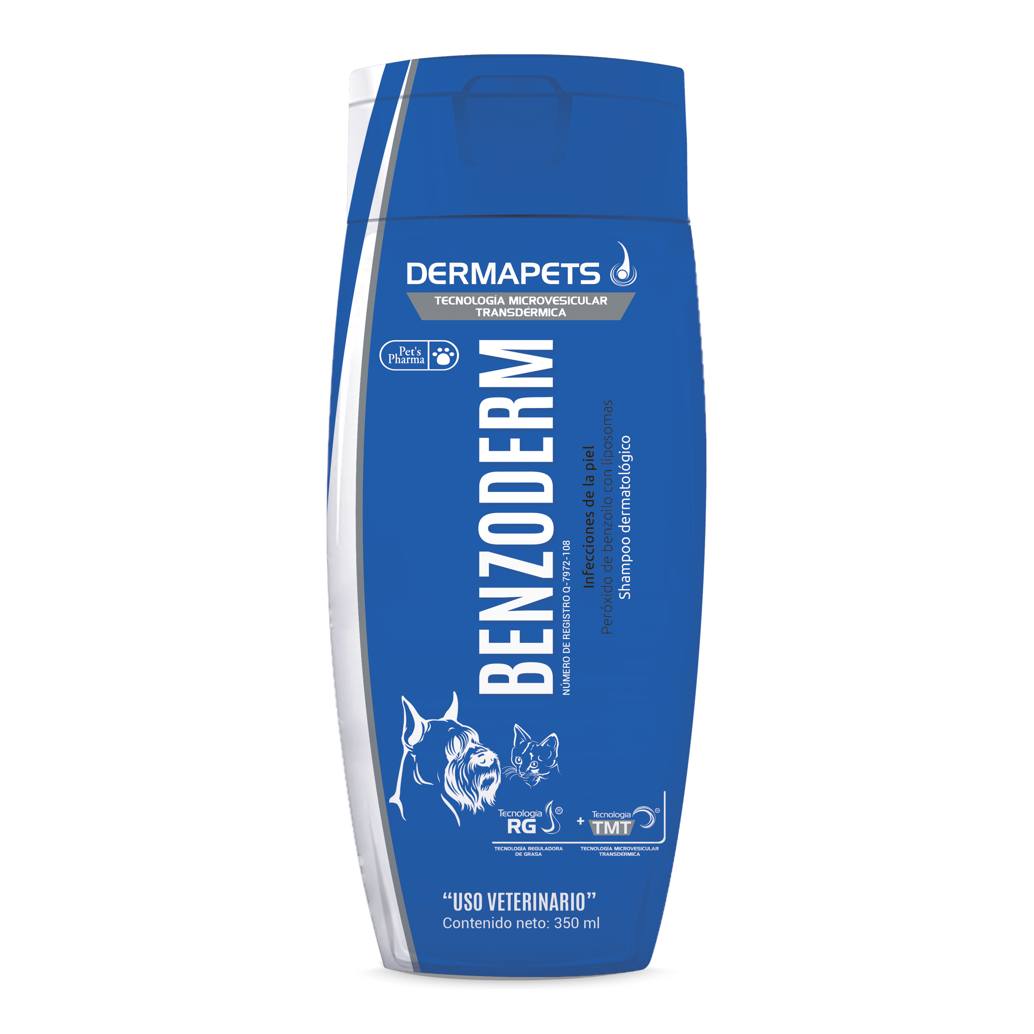 Benzoderm Shampoo Dermatológico 350ml - Pet's Pharma Benzoderm Shampoo Dermatológico 350ml - Pet's Pharma